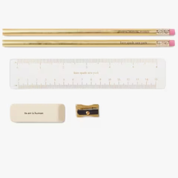 Kate Spade Pencil Case Clear Pink Set Pencil This In School Supplies Dorm Decor - Picture 2 of 5